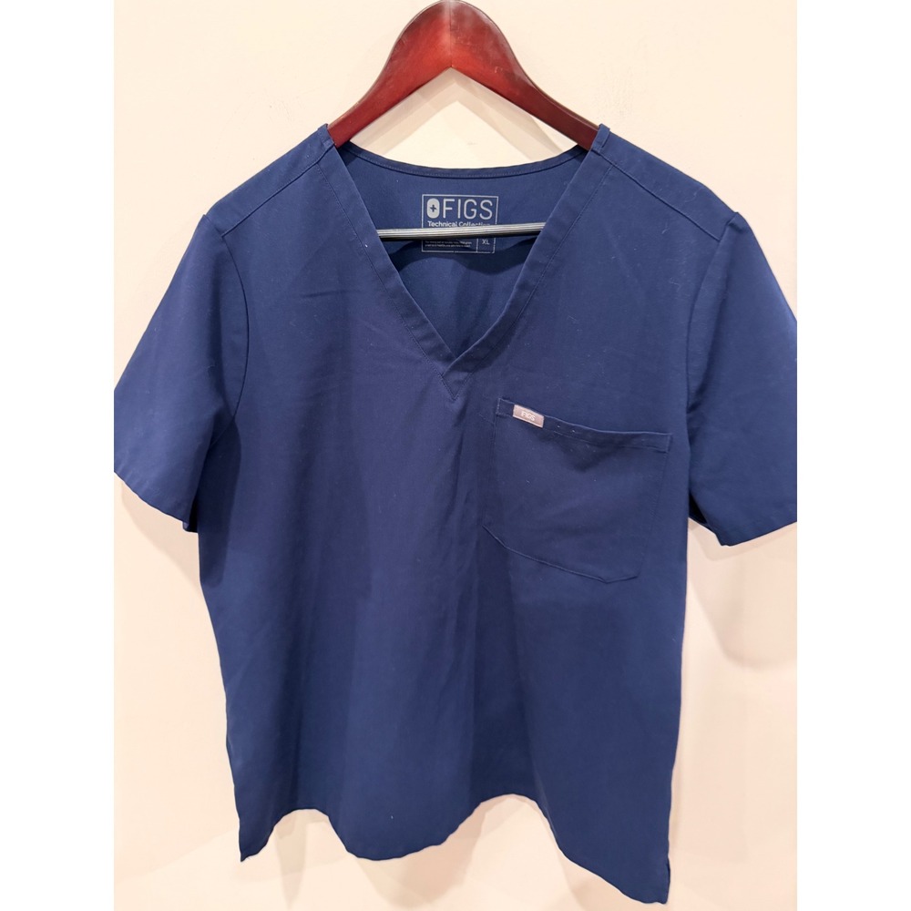 FIGS‎ Casma Scrub Top XL Navy Blue FW1000 V Neck Womens